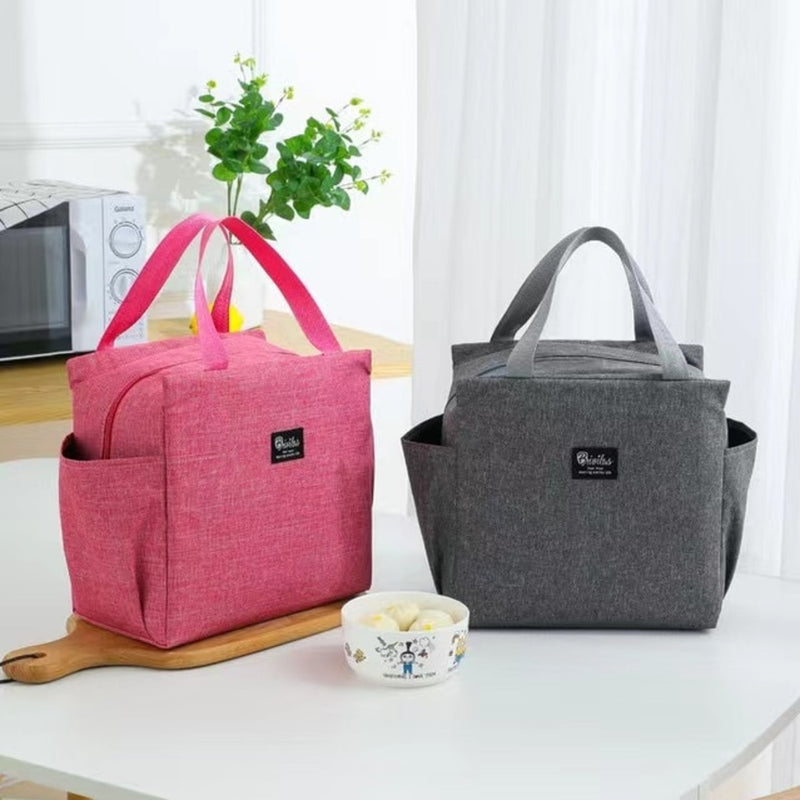 Bolsa térmica feminina grande para marmita e passeio - envio de cor aleatória