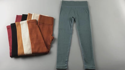 Conjunto sem costura para treinos - roupa para ginástica de cintura alta