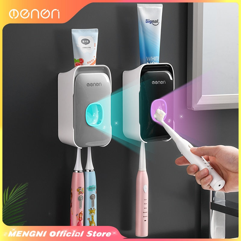 dispensador automático de creme dental com fixador de parede