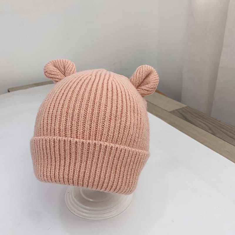 gorro para bebê orelha de urso - chapéu quente e macio infantil