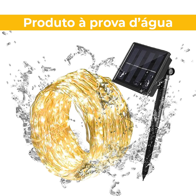 luzes led a prova d´água carregamento solar- ideal para enfeitar a área externa do seu local