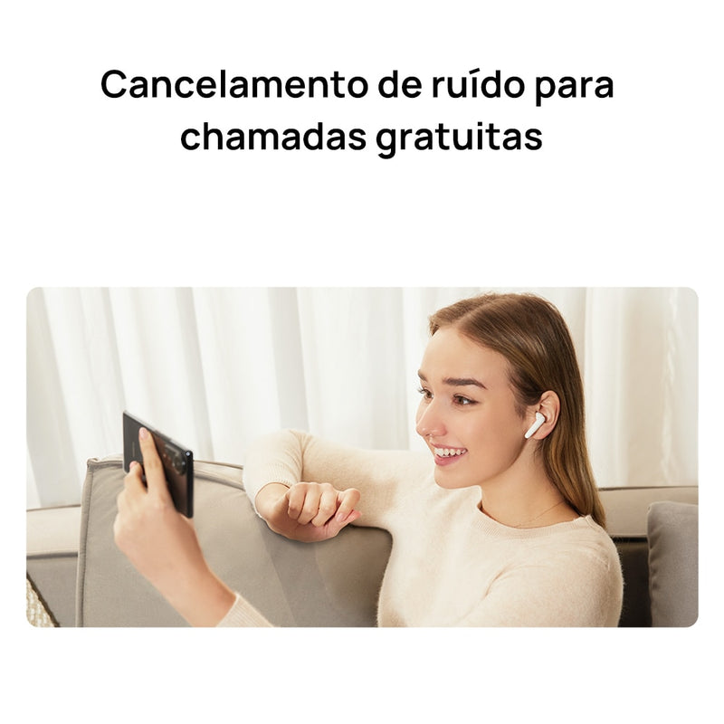 huawei freebuds se- som e qualidade - som cristalino- cancelamento de ruído